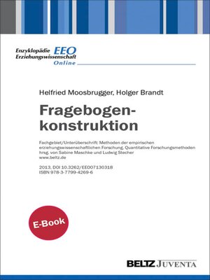 cover image of Fragebogenkonstruktion